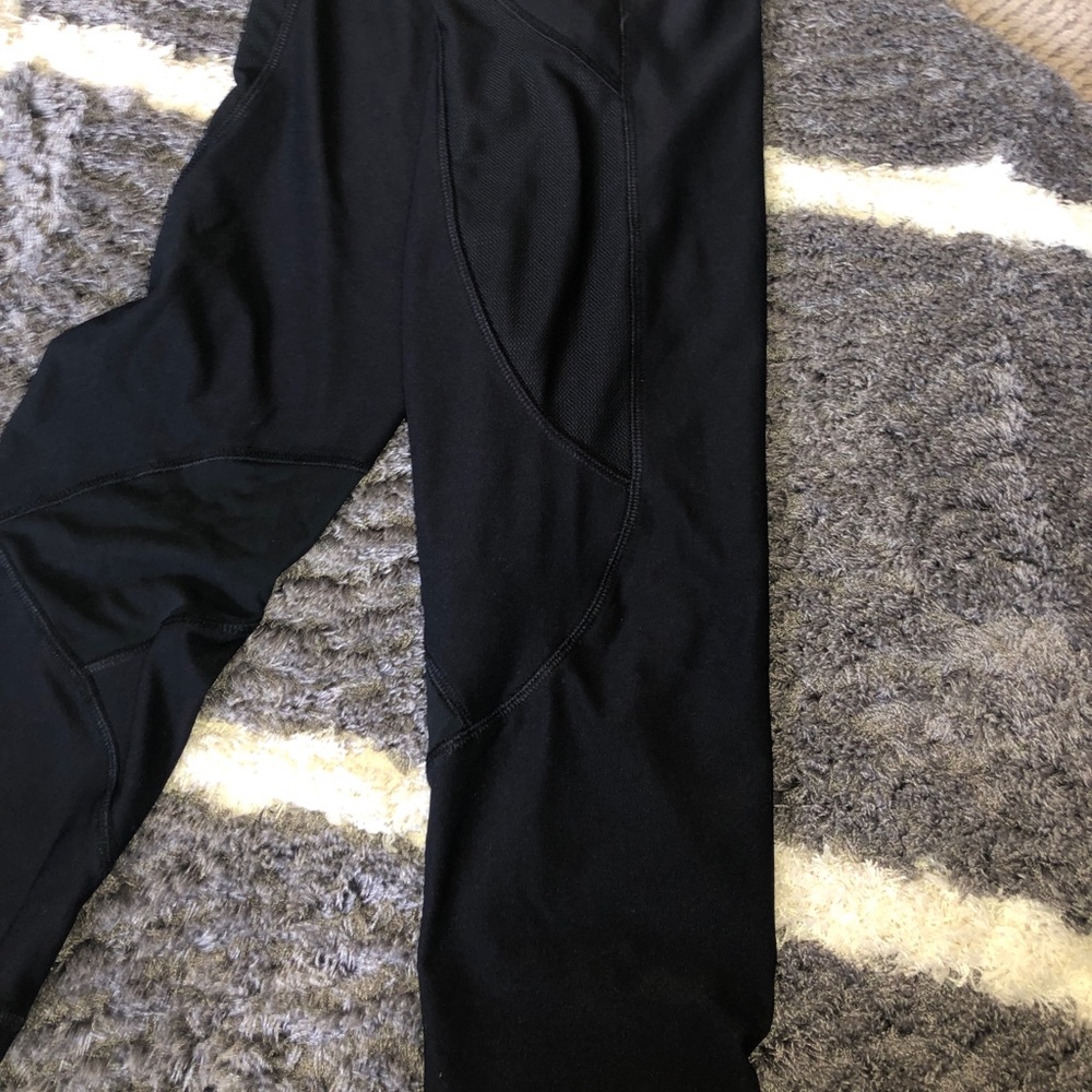 crop workout leggings with mesh